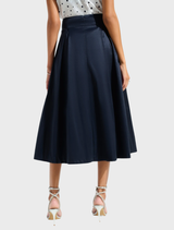 Classic midnight blue skirt with a flattering silhouette, ideal for dressing up or down.