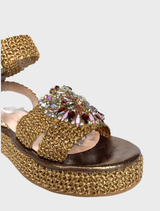 Stylish bronzo Claire Sandal with a modern design and comfortable straps, suitable for various casual settings.
