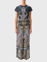 Handcrafted Istanbul Animalia Button Front Lounge Pant featuring a relaxed fit, button front, and elasticated waistband for comfort.
