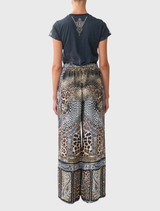 Luxurious Istanbul Animalia Button Front Lounge Pant with a relaxed fit, elastic waistband, and exclusive limited edition print.