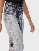 Versatile Cairo Pant in black and beige, featuring a sophisticated color-block design suitable for various occasions.