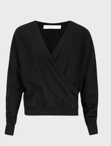 Black sweatshirt featuring the phrase "Pirouette & Forget" in stylish lettering, perfect for dance enthusiasts.