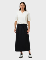  Black Cavalry skirt featuring a tailored design, suitable for formal or casual occasions.