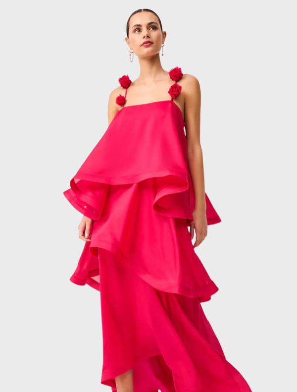 The Thalia Gown in Cersie showcases a graceful design with delicate embellishments, perfect for formal occasions.