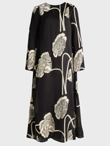 Black "Charge It To My Room" dress featuring a sleek design, perfect for elegant occasions and stylish outings.