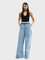 Darcey Jean in powder denim features a stylish stripe pattern, perfect for casual or semi-formal wear.