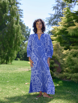 Elegant royal antique dress featuring intricate patterns and a flowing silhouette, perfect for formal occasions.