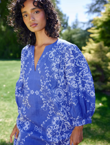 Stunning royal antique dress characterized by its luxurious fabric and classic cut, ideal for special events.