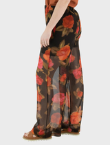 Brown dual trousers arranged neatly, emphasizing their style and color.