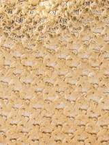Stylish gold woven hobo bag, made from textured fabric perfect for adding a touch of elegance to any outfit.