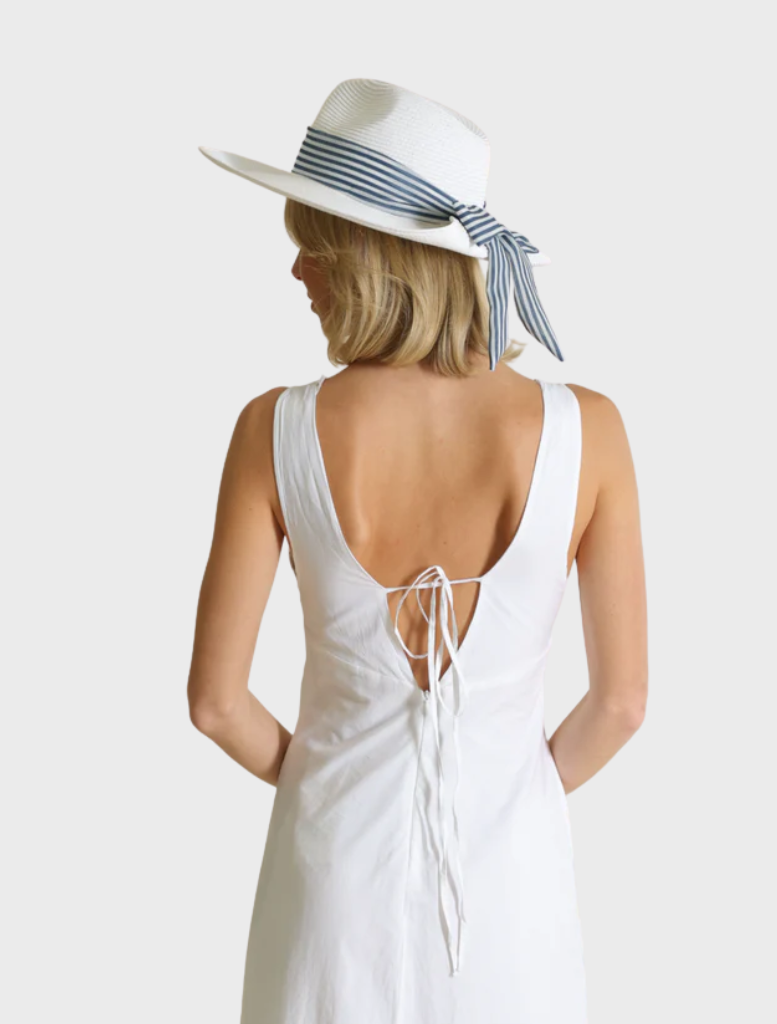 Stylish white Archer Short-Back Fedora, designed for versatility and elegance in headwear fashion.