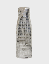 Silver Ariel dress designed with a soft, flowing shape and delicate straps, exuding elegance and sophistication.