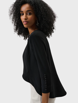 Classic black tuxedo overpiece, ideal for weddings, galas, and other formal gatherings.