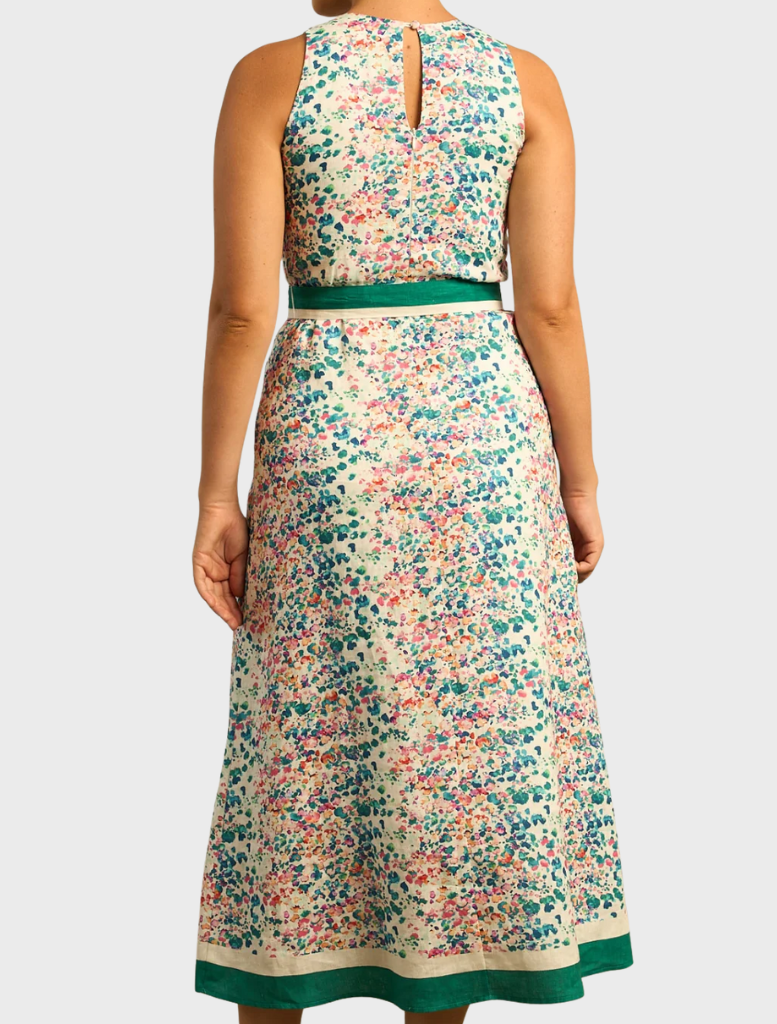 Dusk Dress in a stylish Marble pattern, featuring a chic design suitable for formal events during twilight hours.