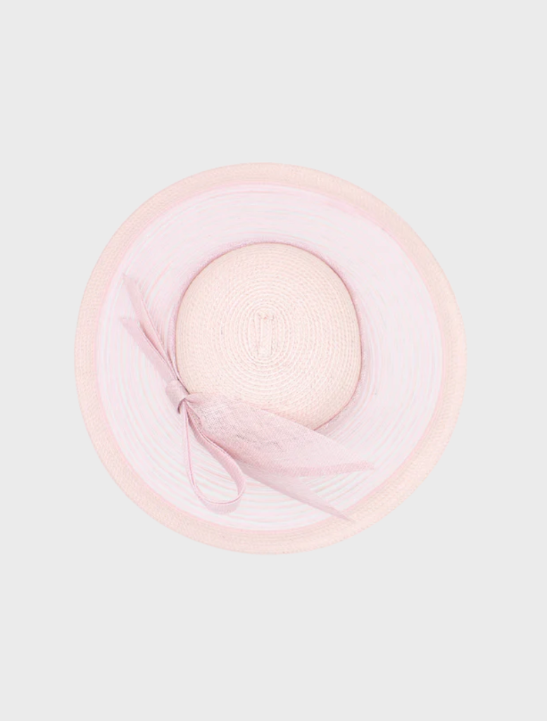  Graceful pink Josephine fascinator with unique accents, designed for special events and celebrations.

