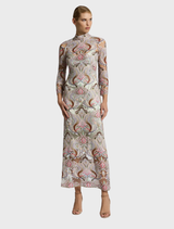 Paloma Midi dress in a delicate sorbet-nude hue, offering a stylish and comfortable fit for various occasions.