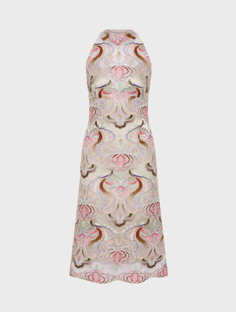 Elegant sleeveless Paloma top in sorbet-nude, designed for comfort and versatility in warm weather fashion.