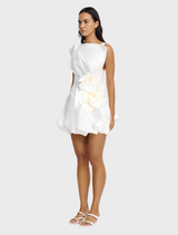 Stylish ivory Falldon Mini Dress showcasing a chic design, suitable for various occasions and easy to accessorize.