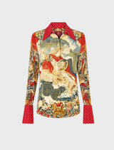 Fitted Jersey Shirt from The Met x CAMILLA collection, inspired by a 17th-century tapestry depicting seasons and elements.