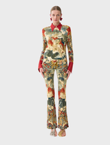 Fitted Jersey Shirt inspired by a 17th-century French tapestry from The Met x CAMILLA collection, showcasing seasonal elements.