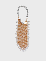  Elegant Florence chainmail bag in champagne hue, featuring a stylish design suitable for formal occasions.