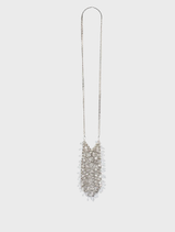 Silver Florence chainmail bag with intricate design, showcasing a stylish and modern accessory for various occasions.