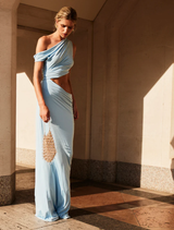 Elegant Florence chainmail bag in champagne hue, featuring a stylish design perfect for formal occasions.