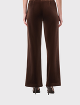 Joseph Ribkoff's mahogany trousers, featuring a sleek wide-leg design and practical pockets, ideal for business attire.