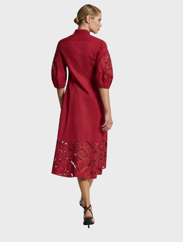 Garnet Letitia Shirt Dress, showcasing a stylish shirt design with buttons and a comfortable, elegant fit.
