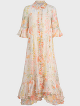 Vintage Floral Get Shirty Dress featuring a floral print on both the front and back.
