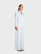 Relaxed-fit soft shirt in glacier blue, made from lightweight material, perfect for a comfortable, casual look.