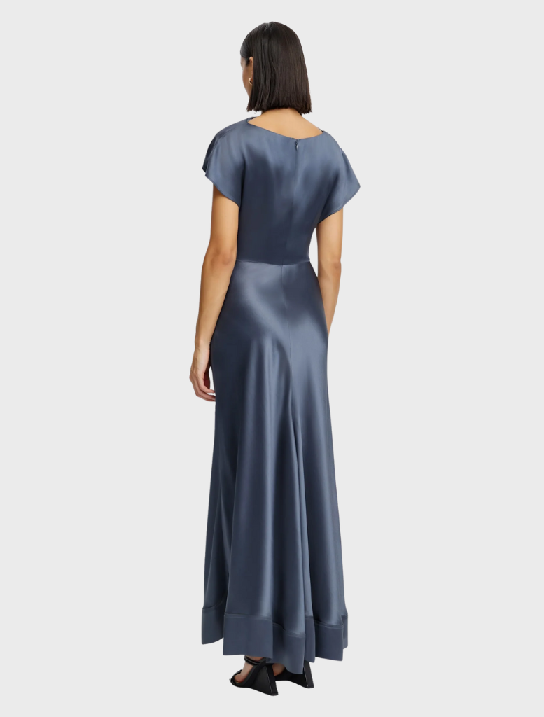 Slate Glatton Maxi Dress showcasing a stylish, flowing silhouette suitable for various occasions, from casual to formal.