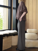 Gravel-colored Walk and Talk Trouser, designed for comfort and style, ideal for both casual outings and office settings.