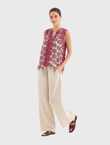 Haze Tank with a flattering V neckline, panel detailing, and lightweight fabric, ideal for layering or wearing alone.