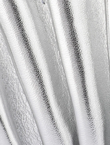 Hollie pleated clutch in silver, a chic accessory for enhancing formal looks and special events.