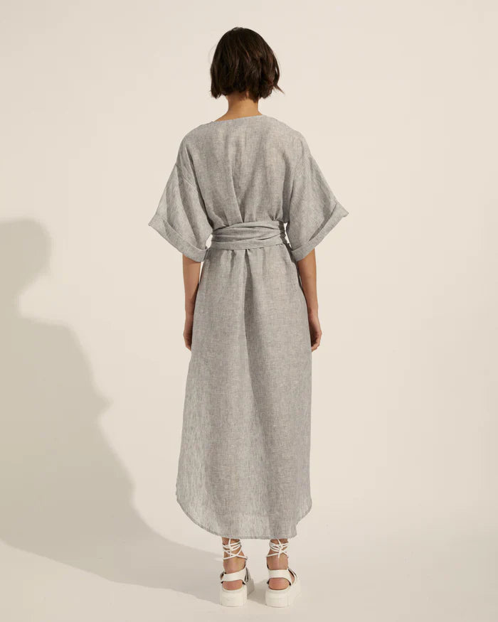 Sanction Dress - Oyster/Porcelain Embroid