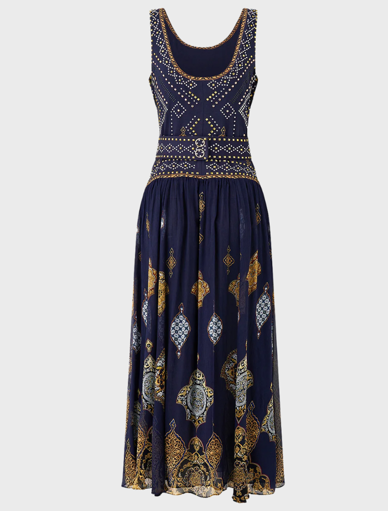 Stylish jersey tank dress with a contrasting skirt, designed by The Imperial Gate, perfect for casual or semi-formal occasions.