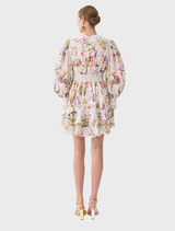 Elegant Button Front Frill Dress with intricate details, inspired by European decorative art from The Met x CAMILLA collection.