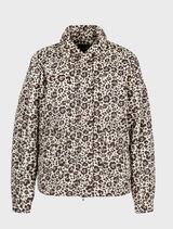 Leopard-patterned jacket by Invent The Future, combining fashion-forward design with a fierce animal print.
