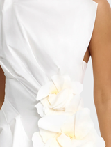 Feminine ivory Falldon Mini Dress with a modern fit, perfect for daytime wear or evening gatherings.