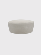 Morgan & Taylor's ivory white Gillian Pillbox Hat, showcasing a structured design ideal for sophisticated racewear events.
