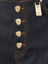 Jenna High Waisted Flare jeans featuring a relaxed structure, flared leg, and unique CAMILLA hardware and embroidery details.