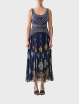 Jersey tank dress featuring a contrasting skirt, designed by The Imperial Gate, showcasing a stylish and modern silhouette.