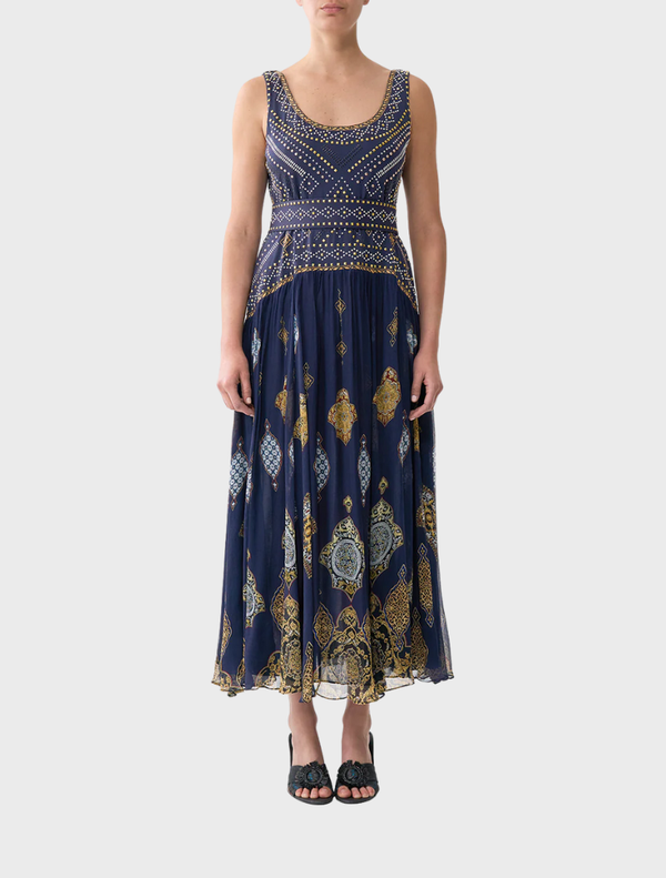 Jersey tank dress featuring a contrasting skirt, designed by The Imperial Gate, showcasing a stylish and modern silhouette.