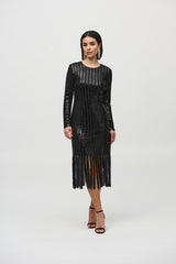 Midi Sheath Dress With Sequins