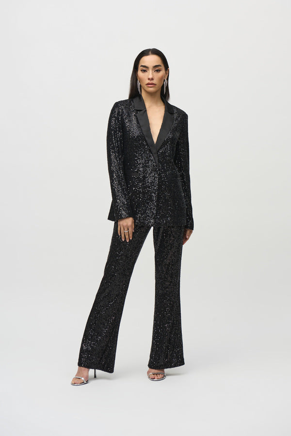 Sequined High-waisted Trousers