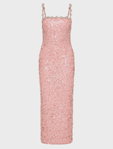  Karter Dress in a soft rosewater color, featuring a flowing design suitable for various occasions.
