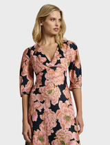 A pink midi dress named Kimberly Midi, featuring a stylish design and elegant silhouette, perfect for various occasions.