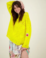 Kristina Crochet Top - Yellow