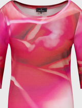 All-over flower print pink T-shirt by Leglet, designed for comfort and style, ideal for spring and casual occasions.